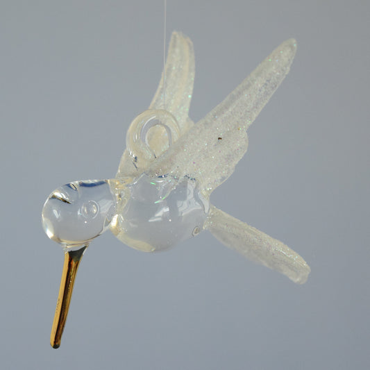 Large White Diamond Sparkle Hummingbird